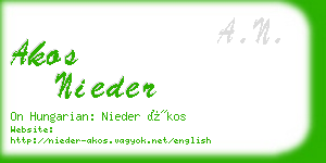 akos nieder business card